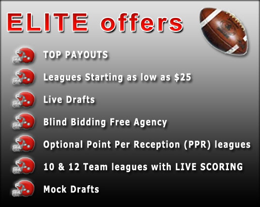 ELITE FANTASY FOOTBALL LEAGUE offers: